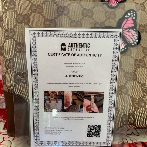 Gucci handbag with butterflies - Picture 4 of 15